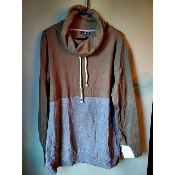 NWT Ampersand Avenue Women's Cowl Neck Pullover XXXL No Pocket Olive Green Gray - Picture 1 of 12